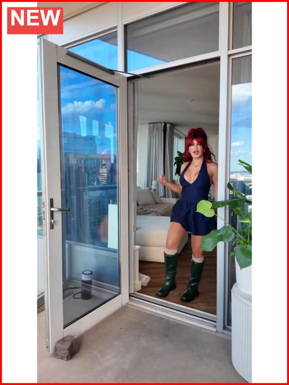 Women's Knee High Boots Round Toe Block Heel Slip On Pull-On Faux Suede Rubber - Picture 6 of 6